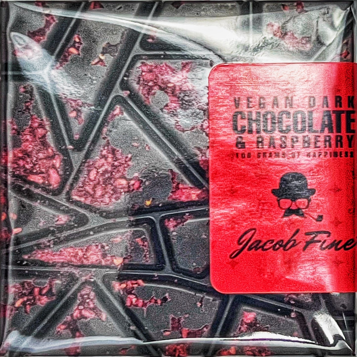 Chocolate amargo vegano premium e framboesa EUA