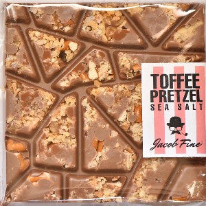 Молочний шоколад ручної роботи Toffee Pretzel Sea Salt Premium